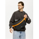 Мужская сумка-бананка под ноутбук Sambag Urban Laptop черно-оранжевая 46×26 см (51411129m)