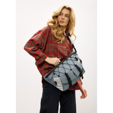 Женская сумка-бананка под ноутбук Sambag Urban Pro голубая 46×26 см (51411210)