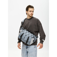 Мужская сумка-бананка под ноутбук Sambag Urban Pro голубая 46×26 см (51411210m)