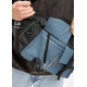 Чоловіча cумка-бананка під ноутбук Sambag Urban Pro чорно-синя 46 × 26 см (51411215m)