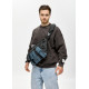 Чоловіча cумка-бананка під ноутбук Sambag Urban Pro чорно-синя 46 × 26 см (51411215m)