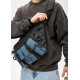 Чоловіча cумка-бананка під ноутбук Sambag Urban Pro чорно-синя 46 × 26 см (51411215m)