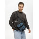 Чоловіча cумка-бананка під ноутбук Sambag Urban Pro чорно-синя 46 × 26 см (51411215m)