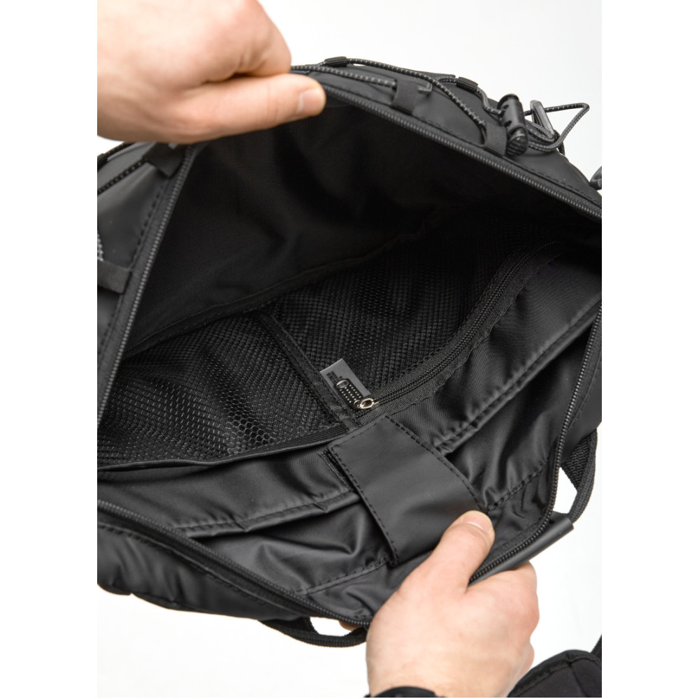 Чоловіча cумка-бананка під ноутбук Sambag Urban Pro чорна 46 × 26 см (51411264m)
