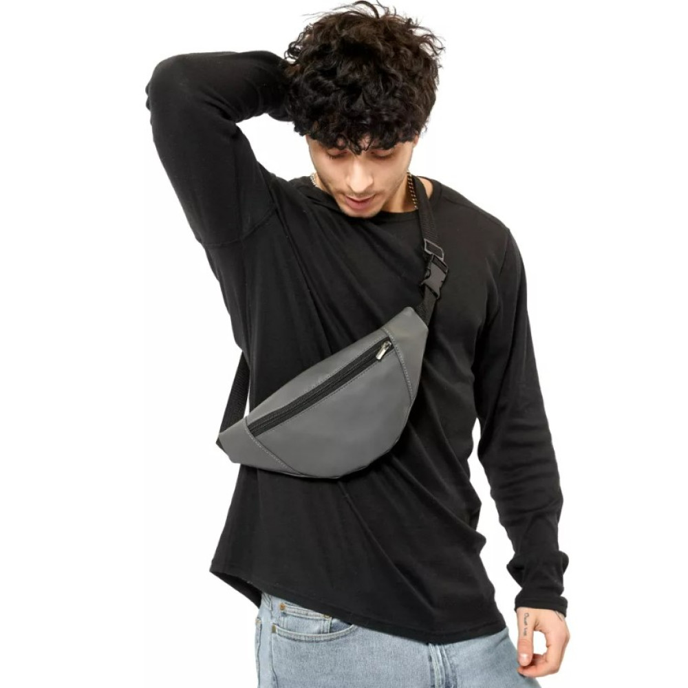 Чоловіча сумка бананка Sambag Soho BSH графитовий 82111009m