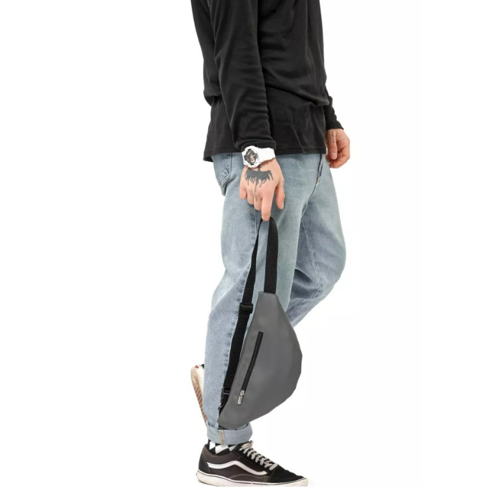Чоловіча сумка бананка Sambag Soho BSH графитовий 82111009m