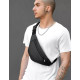 Чоловіча сумка бананка Sambag Soho BS чорна 82119101m
