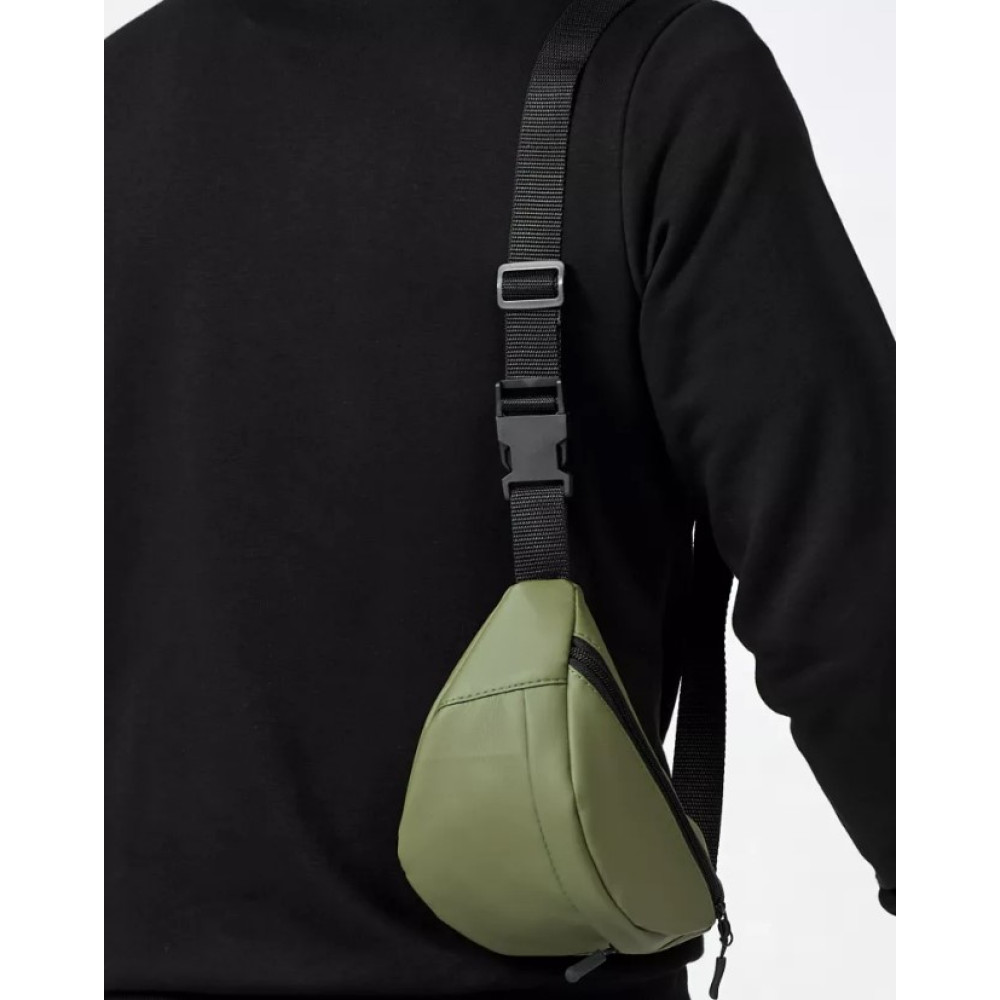 Чоловіча сумка бананка Sambag rban SKH зелений 24 × 15 × 8 см (85151019m)