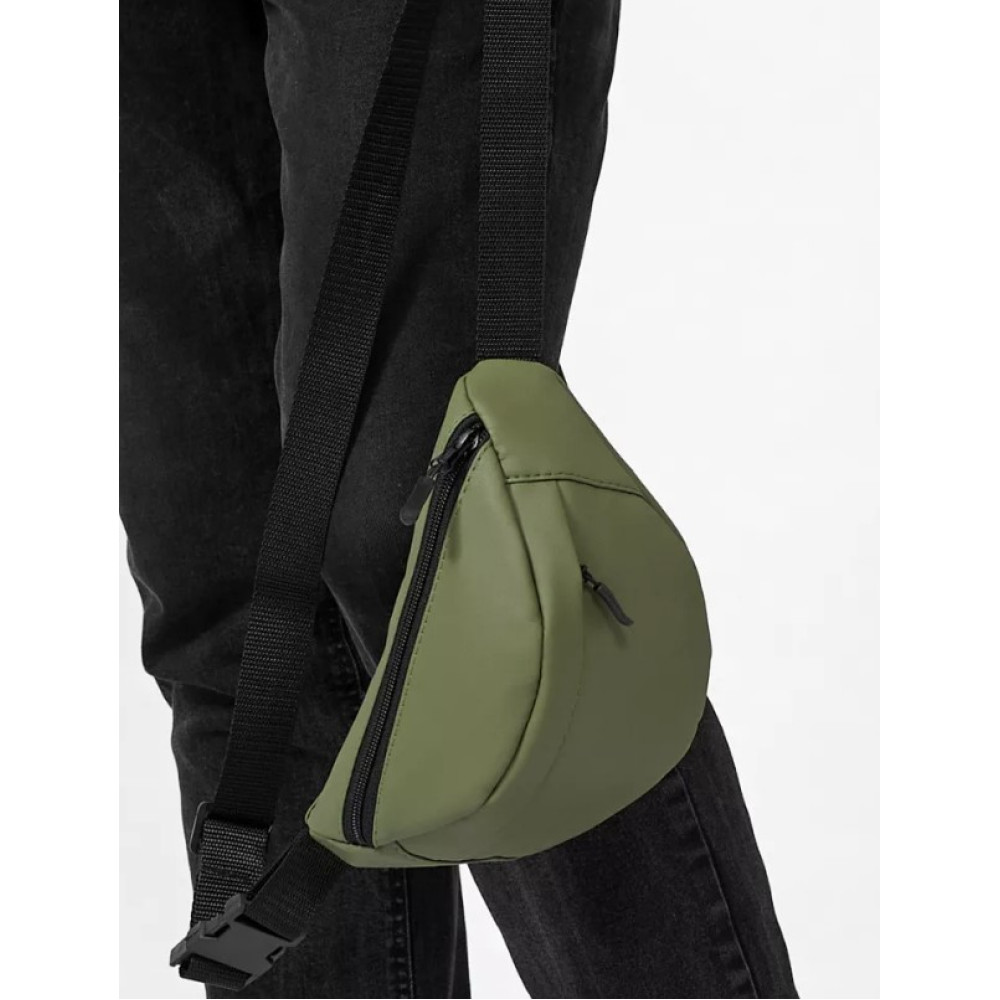 Чоловіча сумка бананка Sambag rban SKH зелений 24 × 15 × 8 см (85151019m)