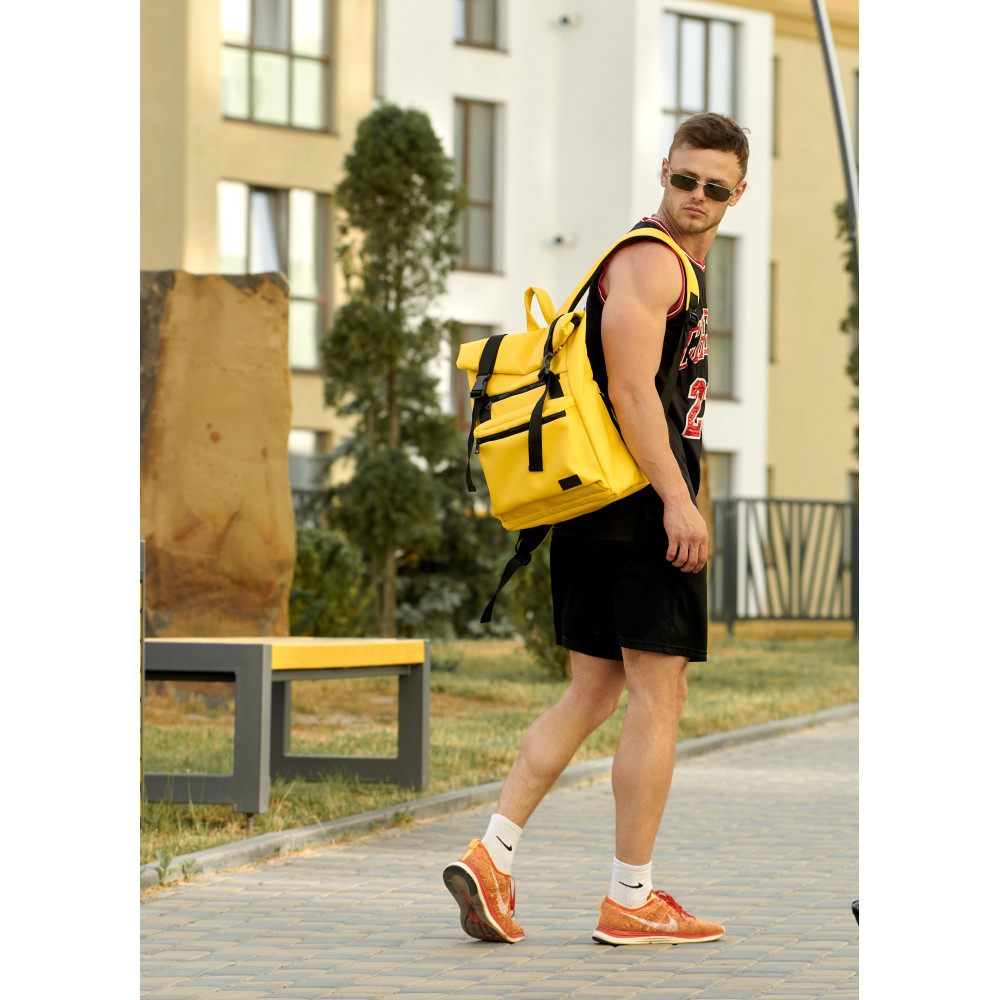 Чоловічий рюкзак ролл Sambag RollTop LTT жовтий 41 x 30 x 16 см (24238028m)