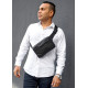 Чоловіча шкіряна сумка бананка Sambag 0ST чорна (88218101)