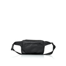 Чоловіча шкіряна сумка бананка Sambag 0ST чорна (88218101)