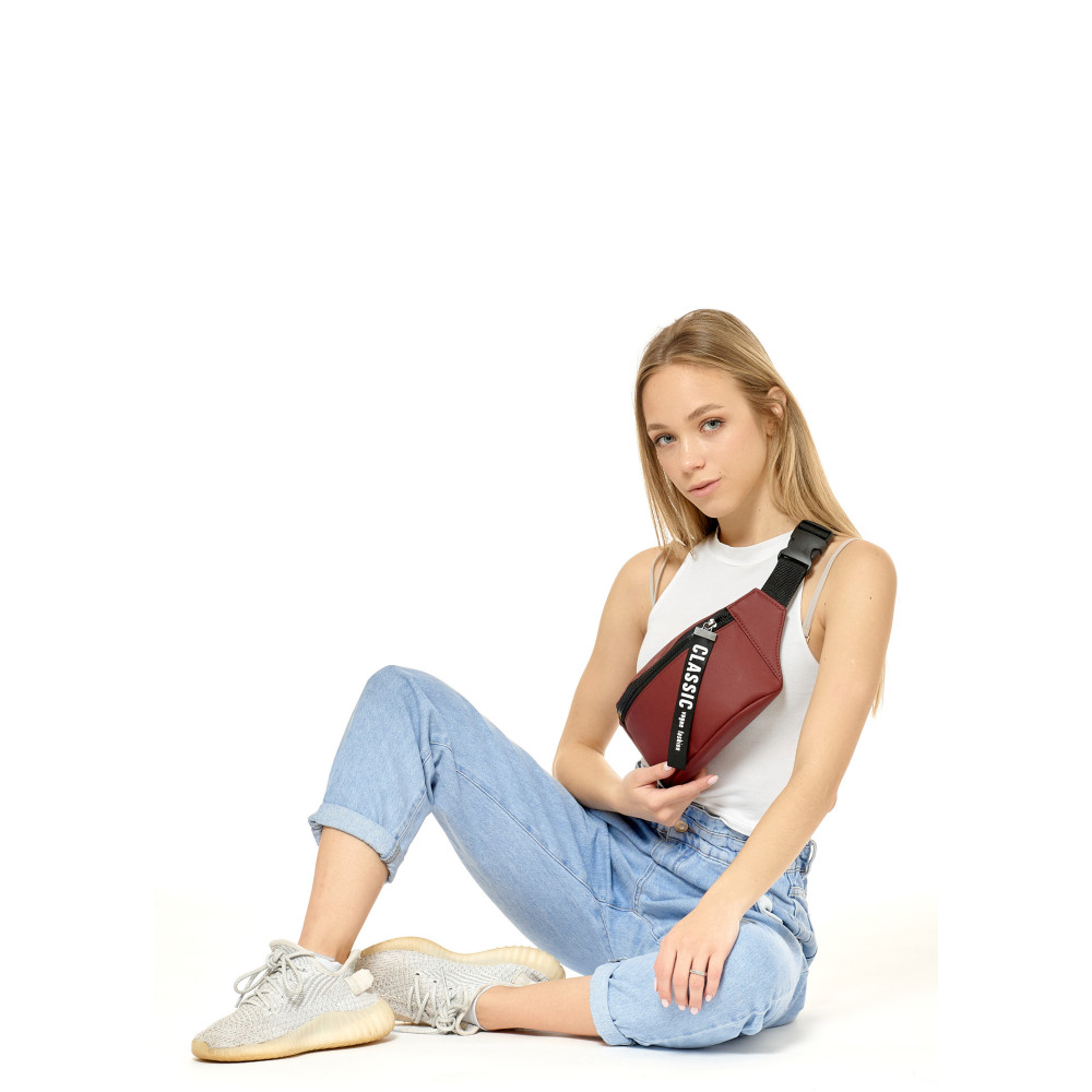 Сумка на пояс бананка Sambag Tirso MSH бордо (80148005)