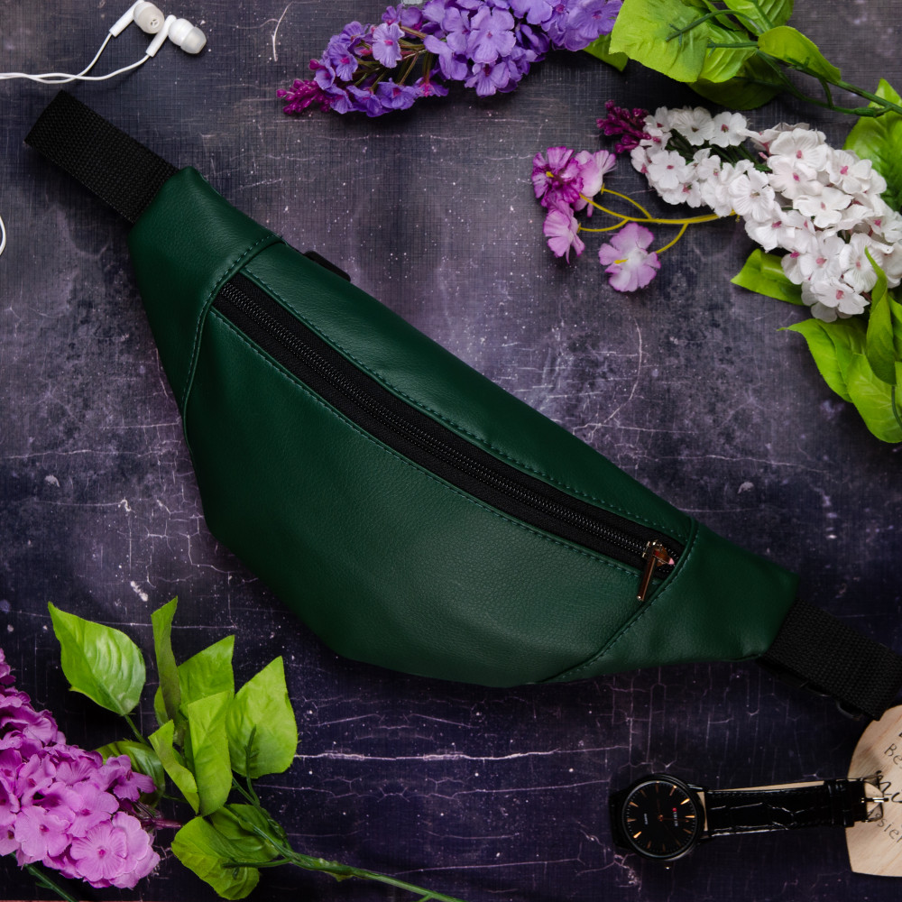 Сумка на пояс бананка Sambag Hoso MSH зелена 33 х 14 х 5 см (82111007)