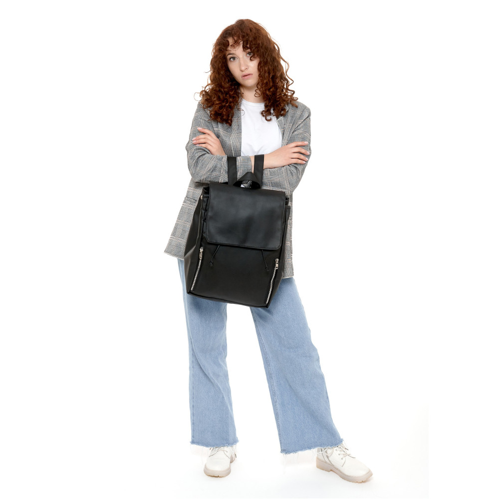 Жіночий рюкзак Sambag Loft LZS чорний 38 x 28 x 18 см (22403001)