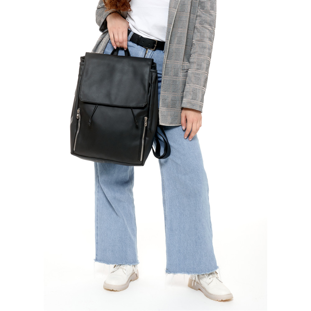 Жіночий рюкзак Sambag Loft LZS чорний 38 x 28 x 18 см (22403001)