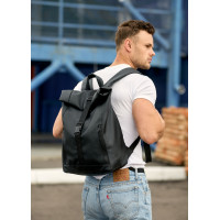 Чоловічий рюкзак ролл Sambag RollTop LZT чорний 41 x 30 x 16 см (24208001m)