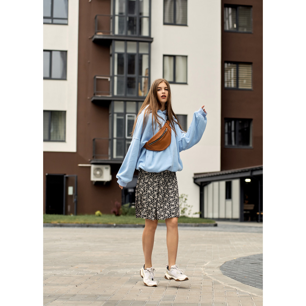 Сумка на пояс бананка Sambag Soho BSS Натуральна руда шкіра (82113121w)