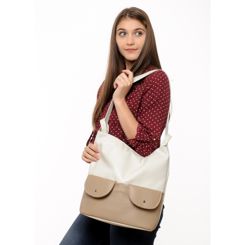 Жіночий рюкзак Sambag Asti XKH молочний 20551011