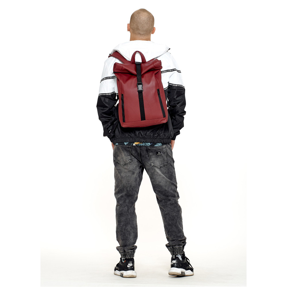 Чоловічий рюкзак ролл Sambag RollTop LZT бордо 41 x 30 x 16 см (24208005m)