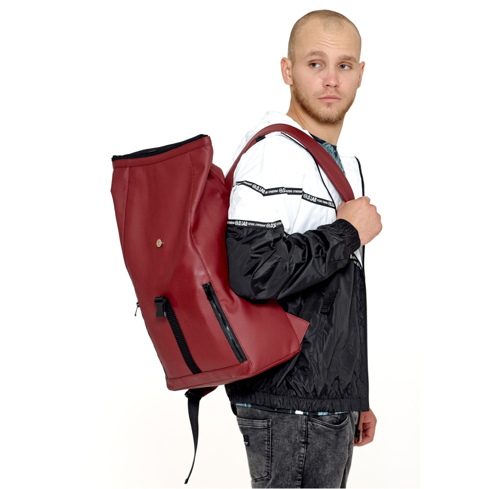 Чоловічий рюкзак ролл Sambag RollTop LZT бордо 41 x 30 x 16 см (24208005m)