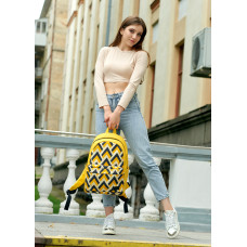 Рюкзак Sambag Zard Apex Желтый с орнаментом 46 x 28 x 13 см (25018081)