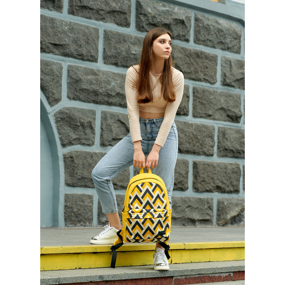 Рюкзак Sambag Zard Apex Жовтий з орнаментом 46 x 28 x 13 см (25018081)