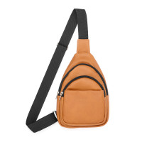 Чоловіча шкіряна сумка через плече слінг Sambag Brooklyn 0SH руда 29 х 19 х 6 см (83111121wm)