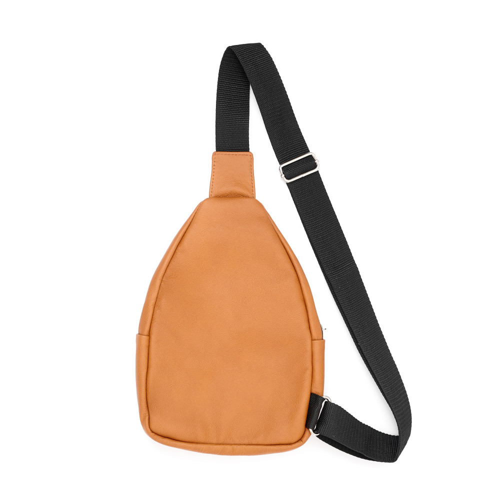 Чоловіча шкіряна сумка через плече слінг Sambag Brooklyn 0SH руда 29 х 19 х 6 см (83111121wm)