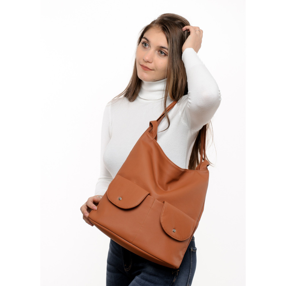 Жіночий рюкзак Sambag Asti XKH коричневий 37 x 36 x 14 см (20551027)