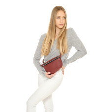 Сумка на пояс бананка Sambag Polo SQS бордо 24 х 15 х 4 см (86123005)