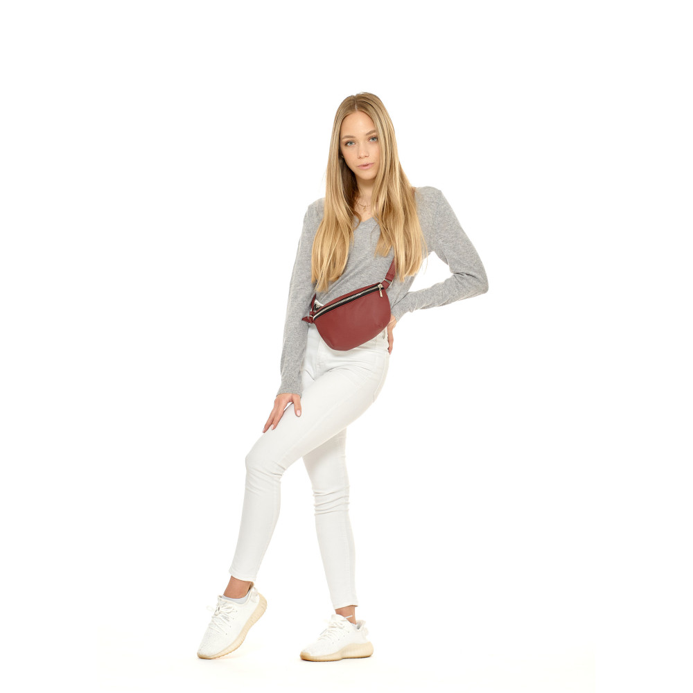 Сумка на пояс бананка Sambag Polo SQS бордо 24 х 15 х 4 см (86123005)