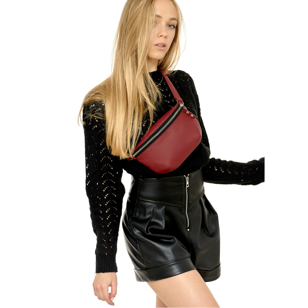 Сумка на пояс бананка Sambag Polo SQS бордо 24 х 15 х 4 см (86123005)