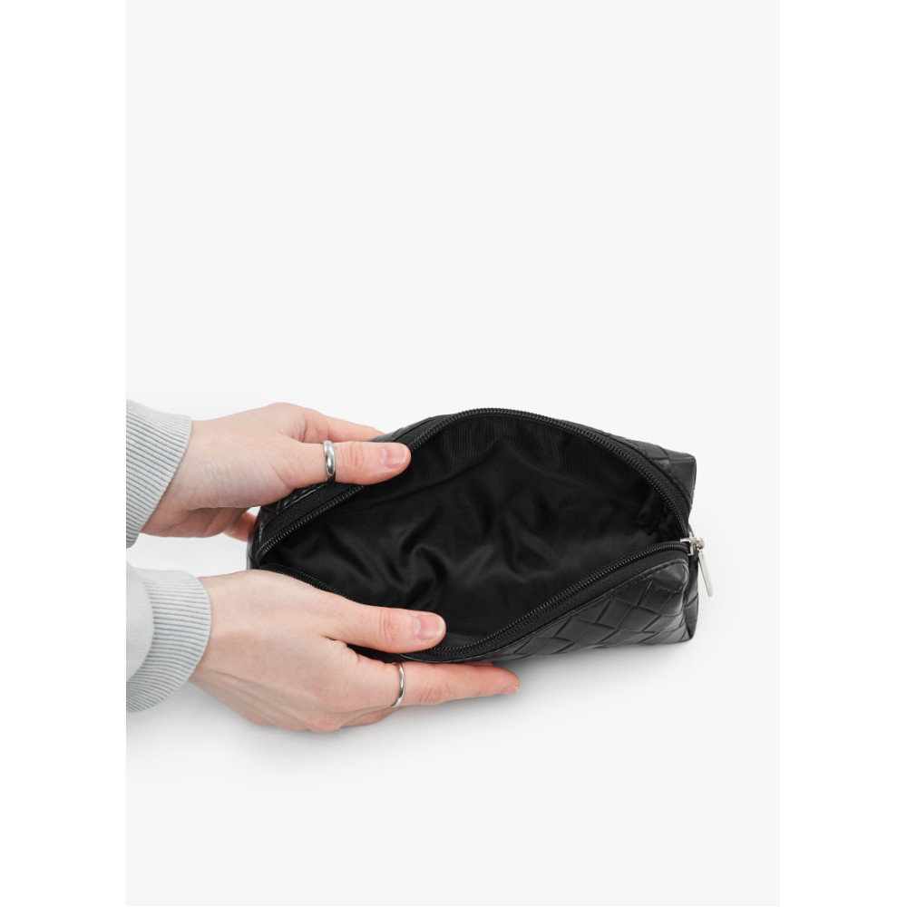 Жіноча косметичка Sambag Candy Mini структурна чорна 21 х 7 х 7 см (30111067)