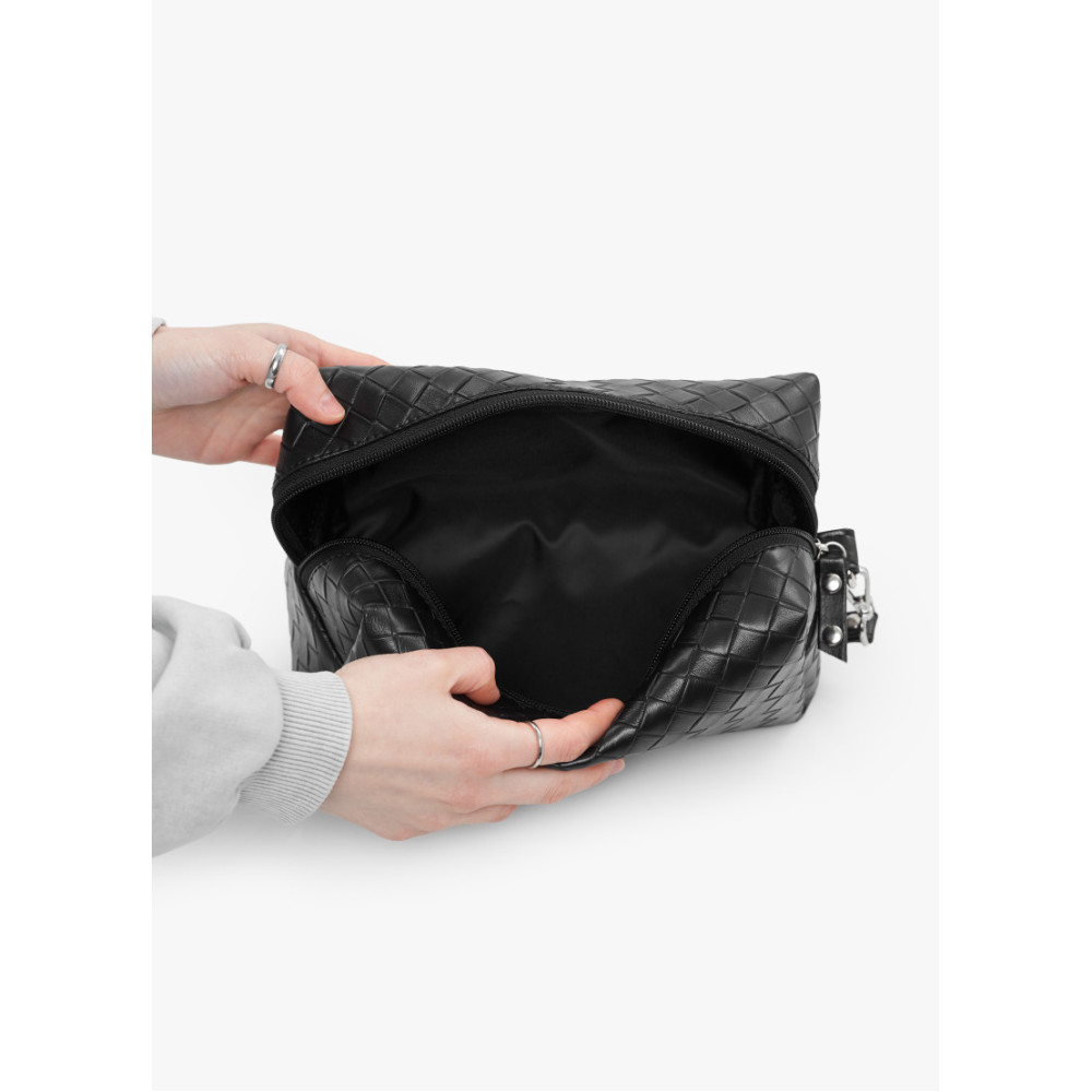 Женская косметичка Sambag Candy структурная черная 23 х 13 х 12 см (303110067)