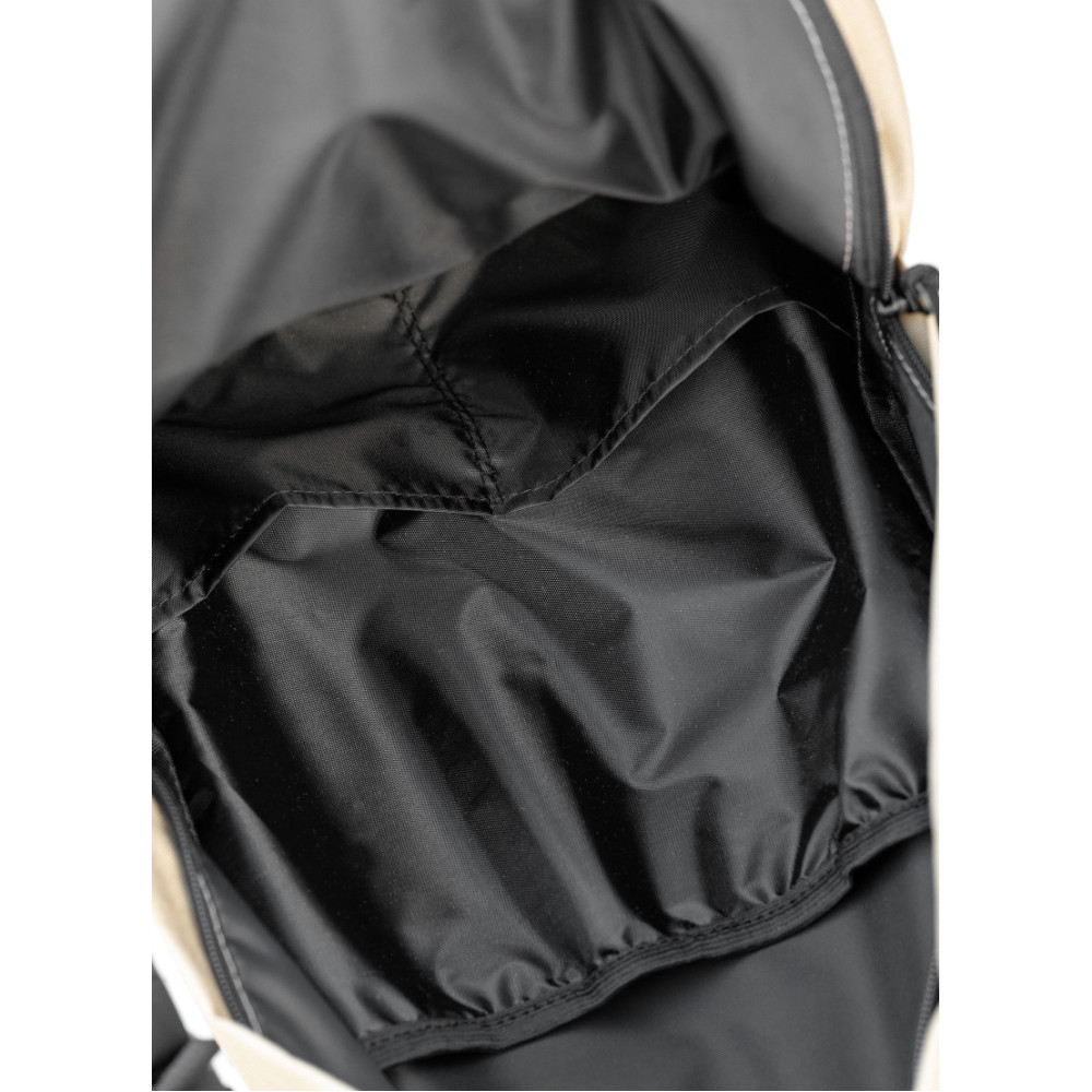 Женский рюкзак Sambag Active песочный тканевый с принтом "monstera" 40 х 33 х 14 см (11811144)