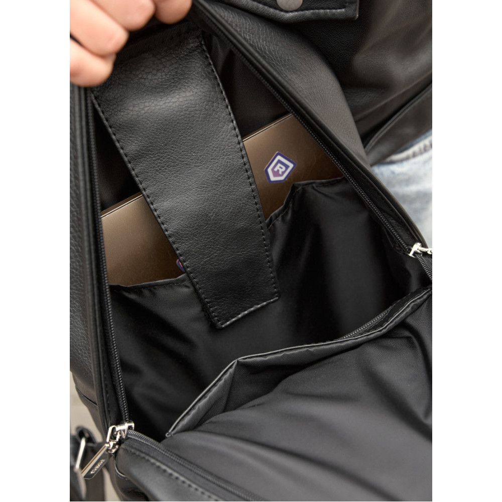 Чоловічий рюкзак Sambag Brix Classic чорний 35 х 25 х 12 см (14511001m)