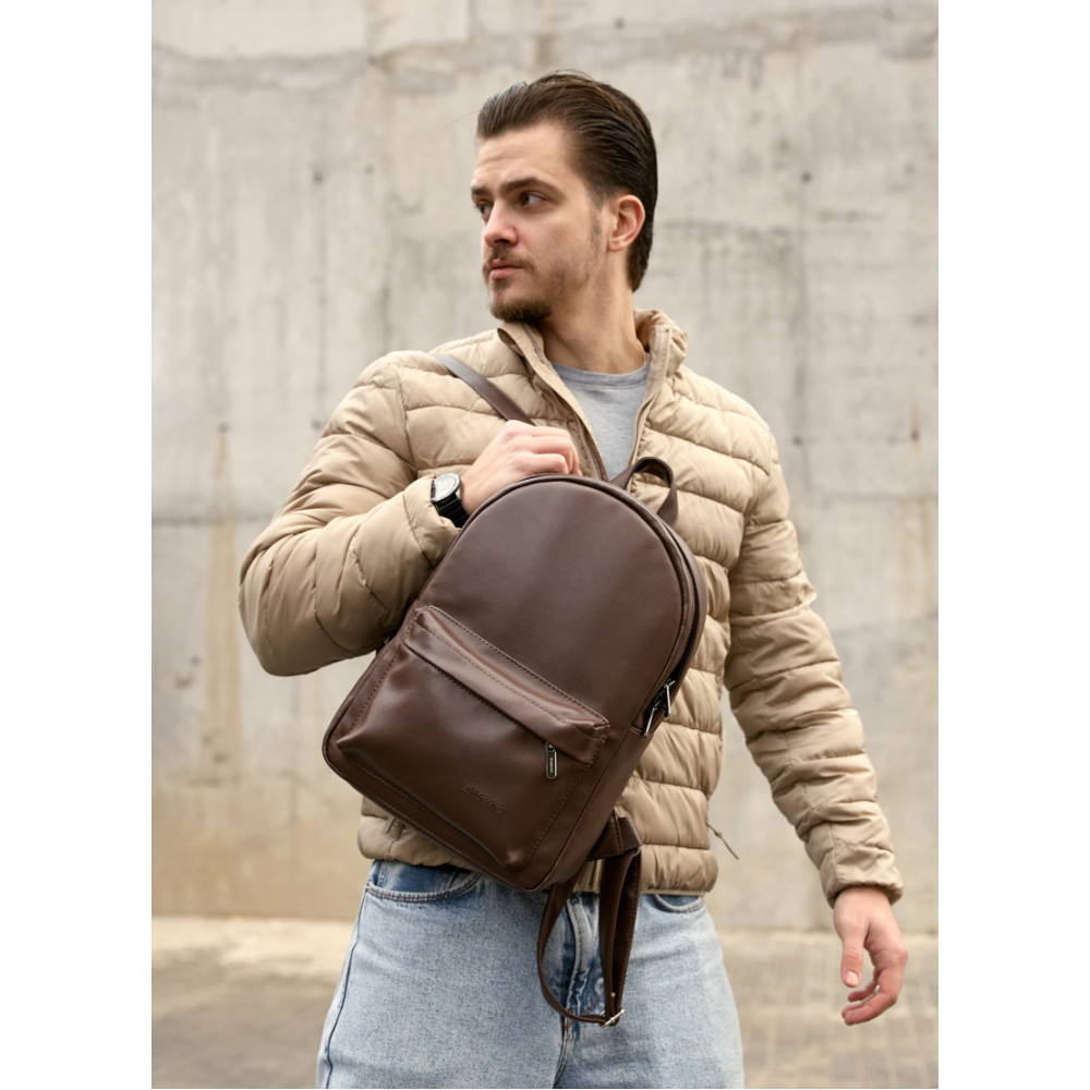 Чоловічий рюкзак Sambag Brix Classic шоколадний 35 х 25 х 12 см (14511020m)
