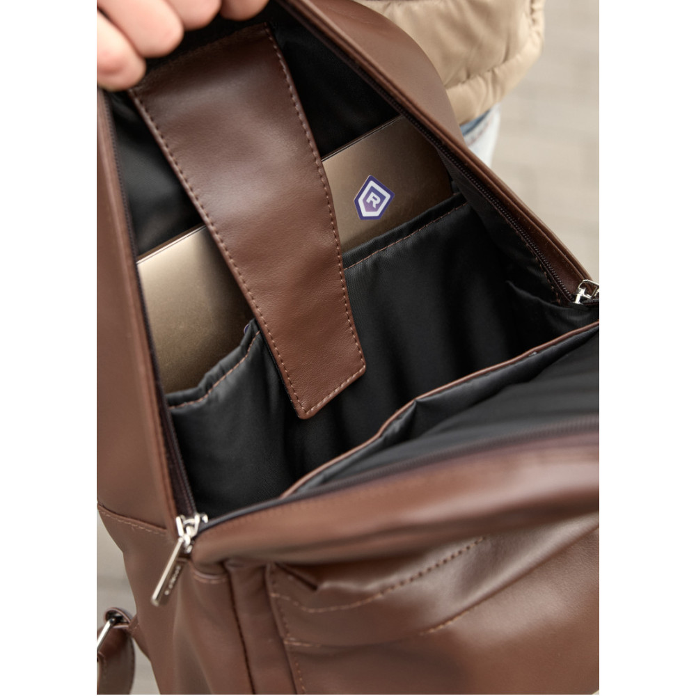 Чоловічий рюкзак Sambag Brix Classic шоколадний 35 х 25 х 12 см (14511020m)