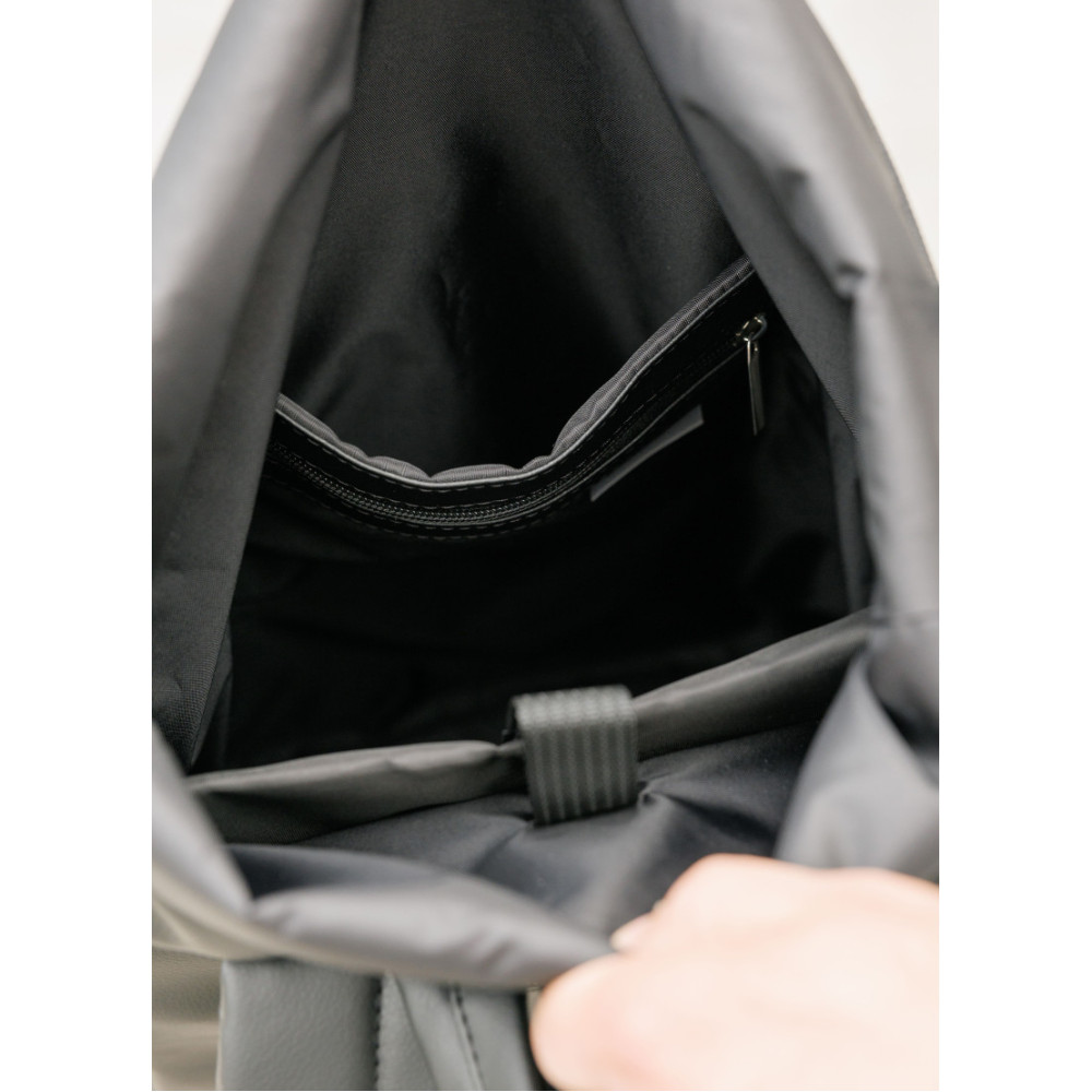 Рюкзак чоловічий Sambag RollTop Hacking чорний принт "Zebra" 41 х 30 х 16 см (24460146m)