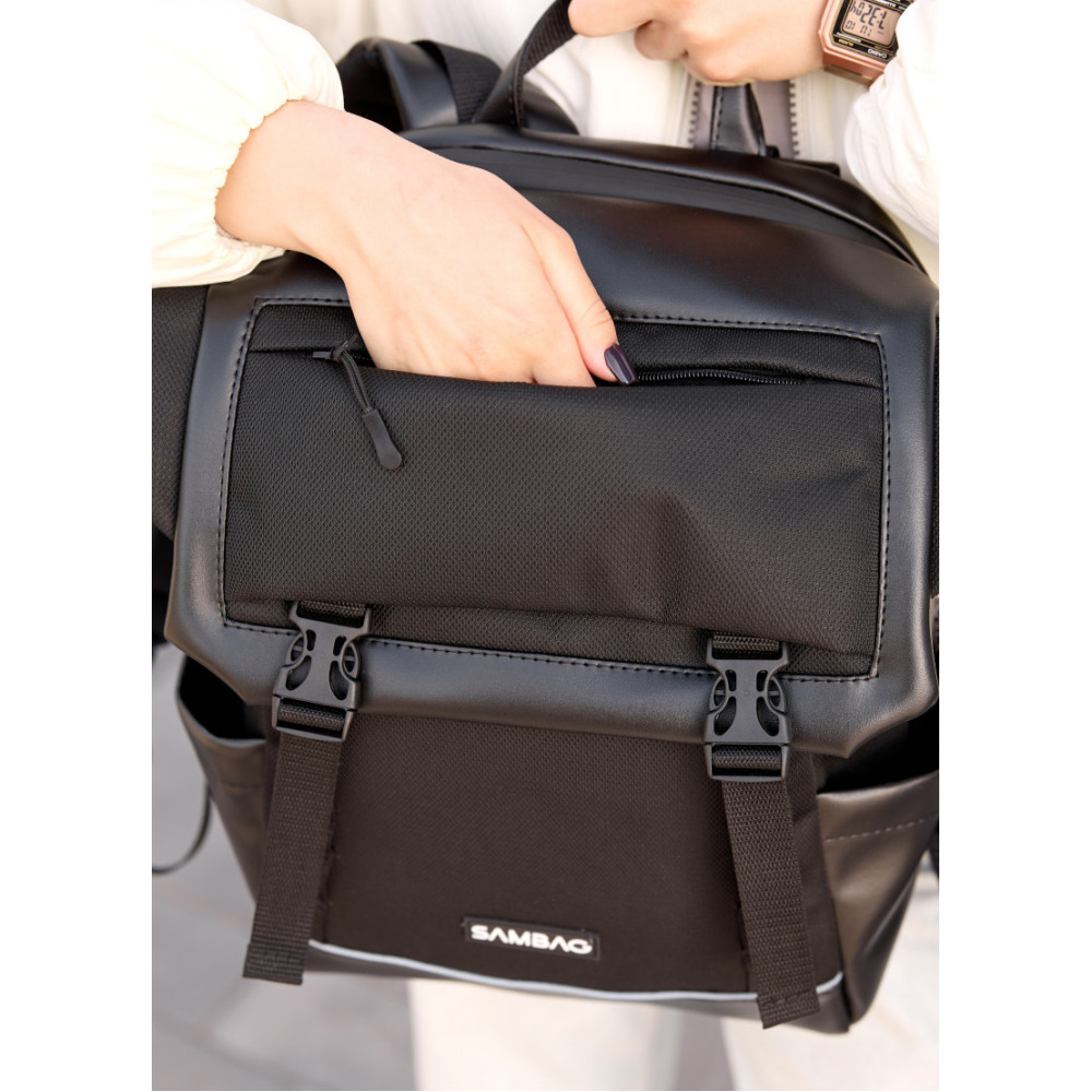 Женский рюкзак Sambag Aura черный 39 х 29 х 13 см (24551301)