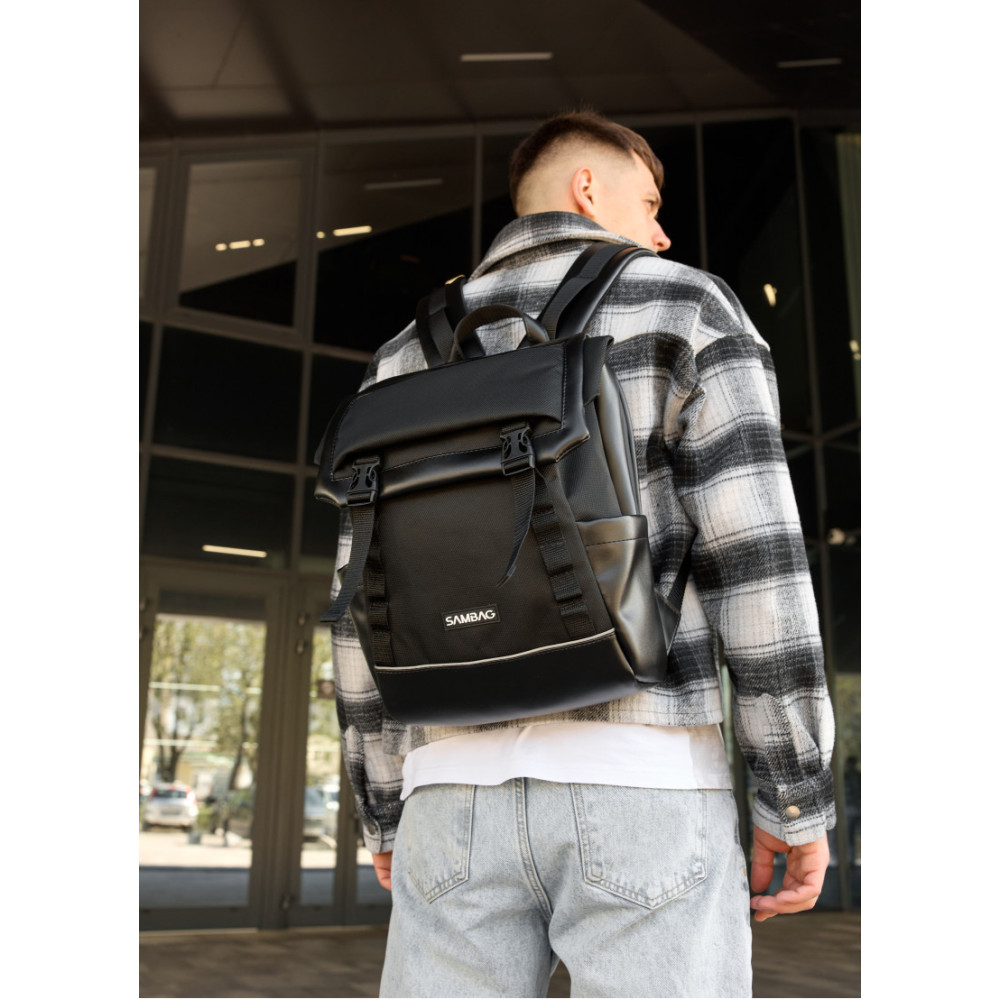 Мужской рюкзак Sambag Aura черный 39 х 29 х 13 см (24551301m)