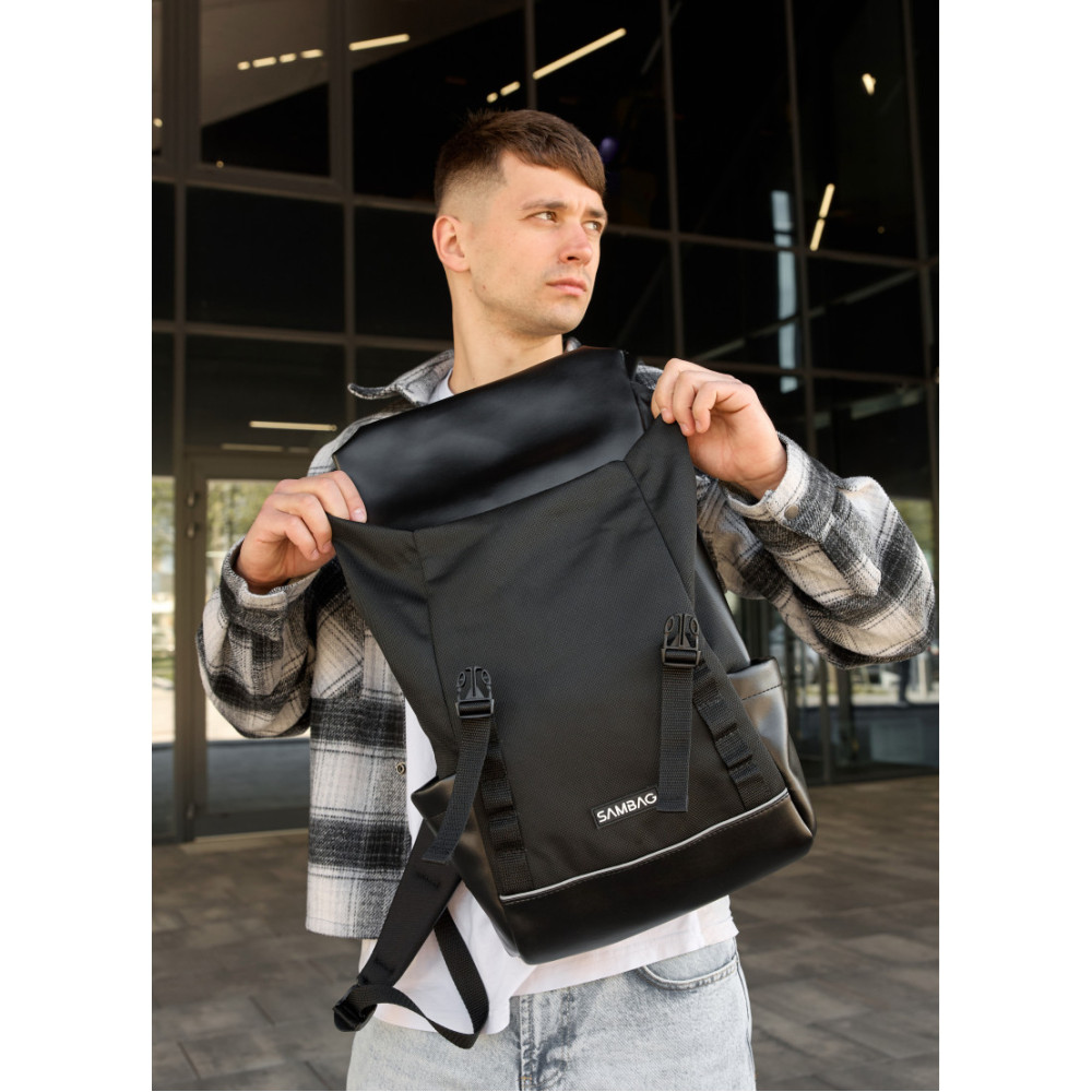 Мужской рюкзак Sambag Aura черный 39 х 29 х 13 см (24551301m)