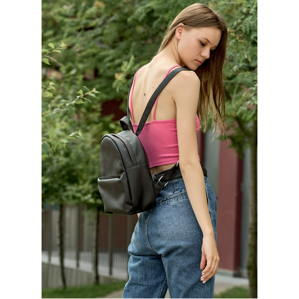 Жіночий рюкзак Sambag Brix KQH чорний 29 х 22 х 10 см (11321001)
