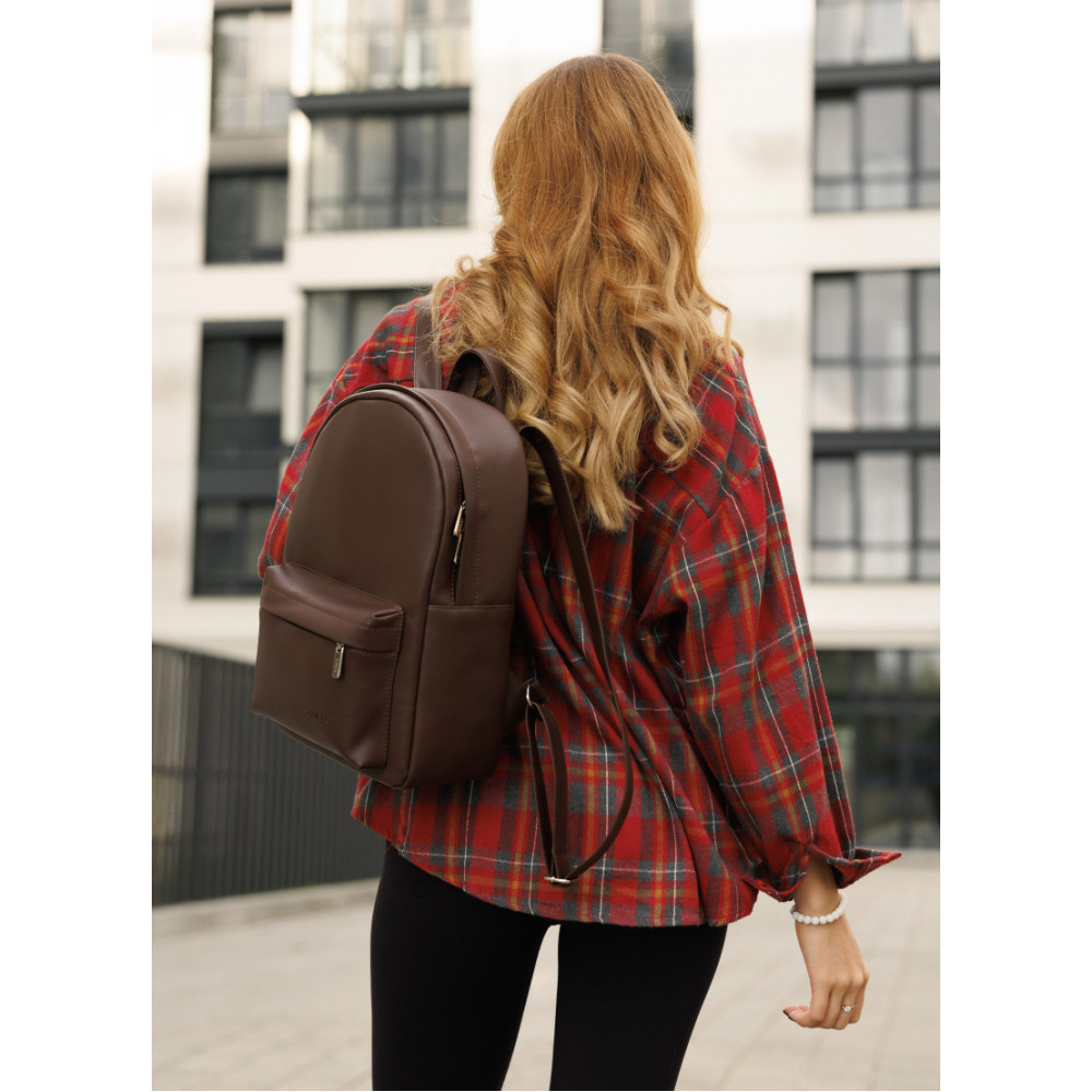 Жіночий рюкзак Sambag Brix Classic шоколадний 35 х 25 х 12 см (14511020)