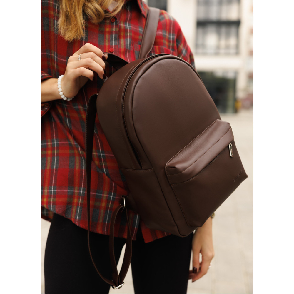 Жіночий рюкзак Sambag Brix Classic шоколадний 35 х 25 х 12 см (14511020)