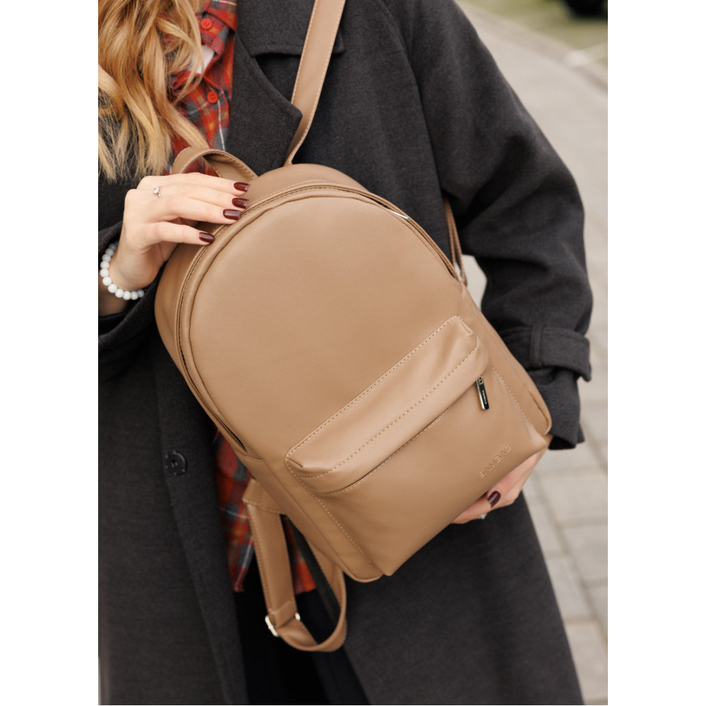 Жіночий рюкзак Sambag Brix Classic кавовий 35 х 25 х 12 см (14511021)