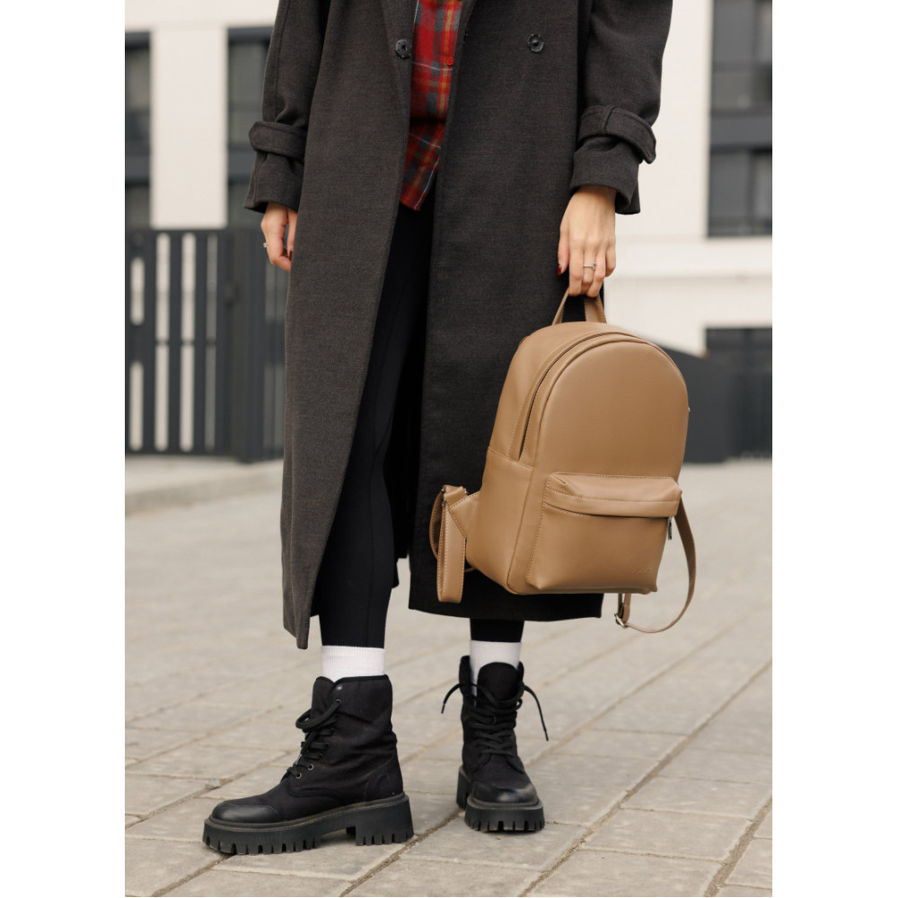 Жіночий рюкзак Sambag Brix Classic кавовий 35 х 25 х 12 см (14511021)