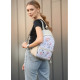 Жіночий рюкзак Sambag DALI з білим квітковим принтом 35 x 25 x 12 см (15379705)