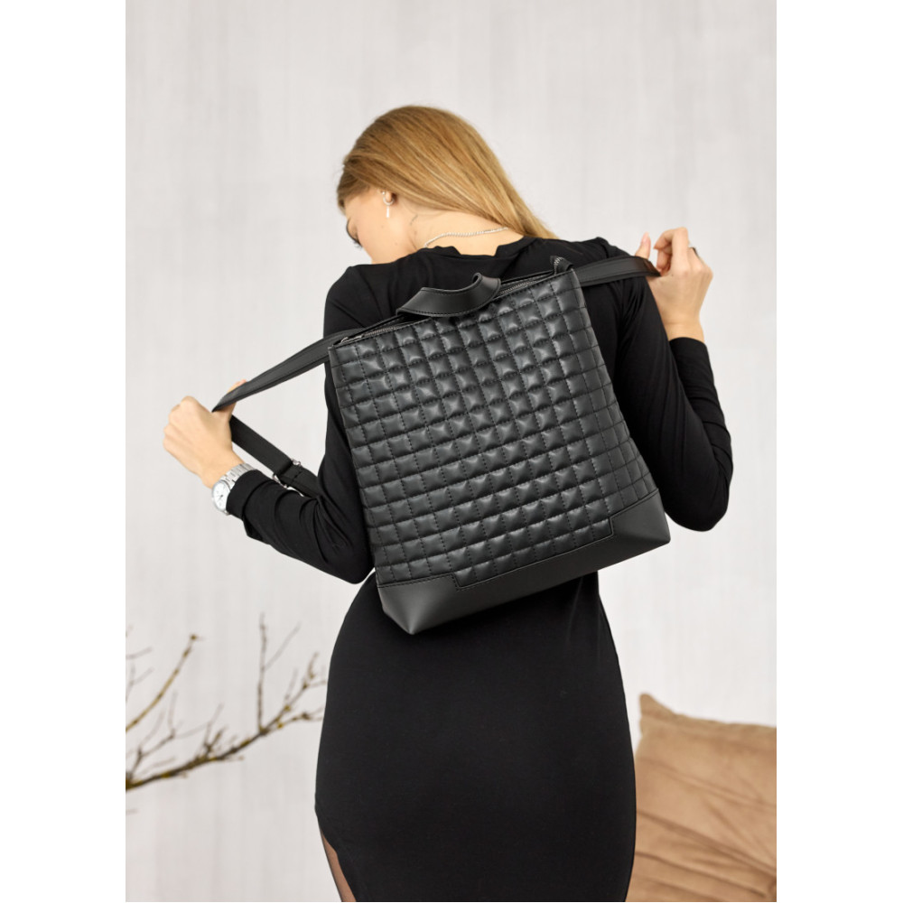 Жіночий рюкзак Sambag Leoma Cubic чорний 29 х 12 х 34 см (54380001)